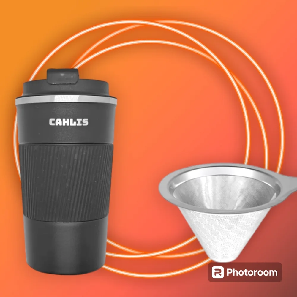 NEW in Box   All in One Travel Pour Over Coffee Maker & Thermal Mug